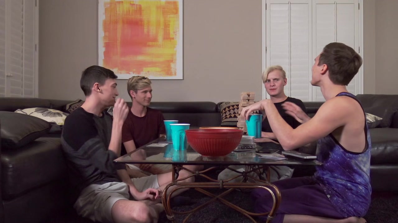Everyone bottoms in a HOT 8teenBoy bareback threeway