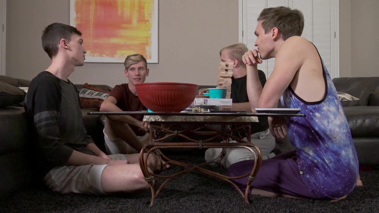 Everyone bottoms in a HOT 8teenBoy bareback threeway