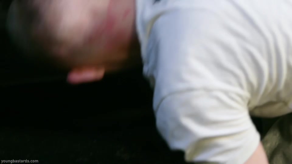 Gay foot licker face fucked and splashed with cum - YoungBastards