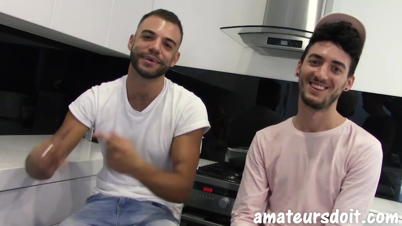 AmateursDoIt - Monster cock stud fucks hairy jock in kitchen before cumshot