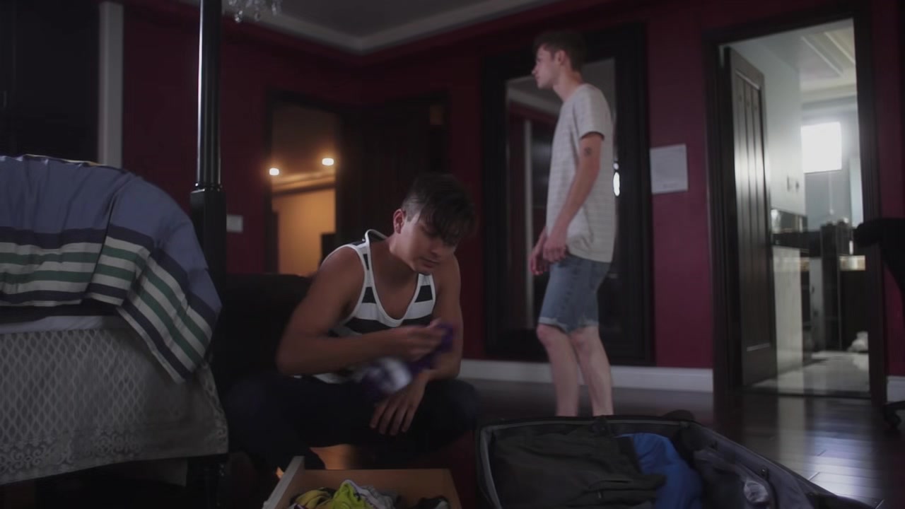 Tight twink Danny Nelson gets plowed bareback by Latin stud Angel Rivera