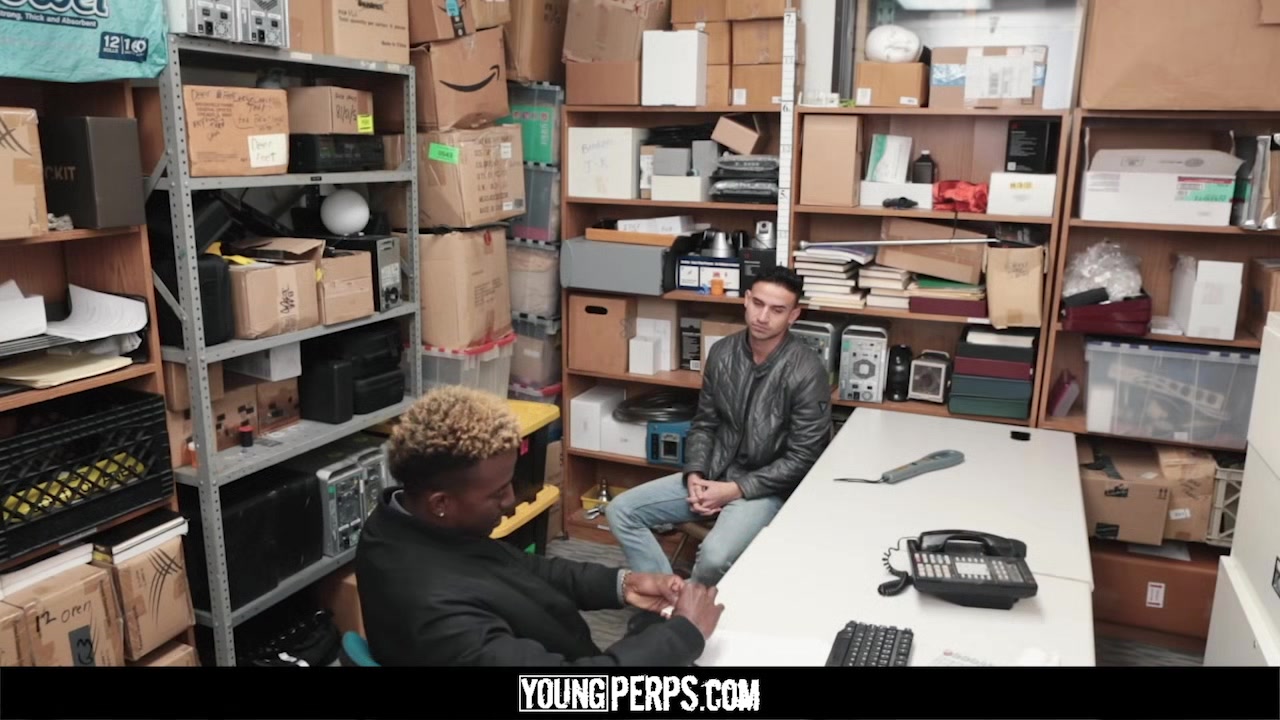 YoungPerps - Security Guard Stuffs A Thief’s Smooth Hole With Black Cock