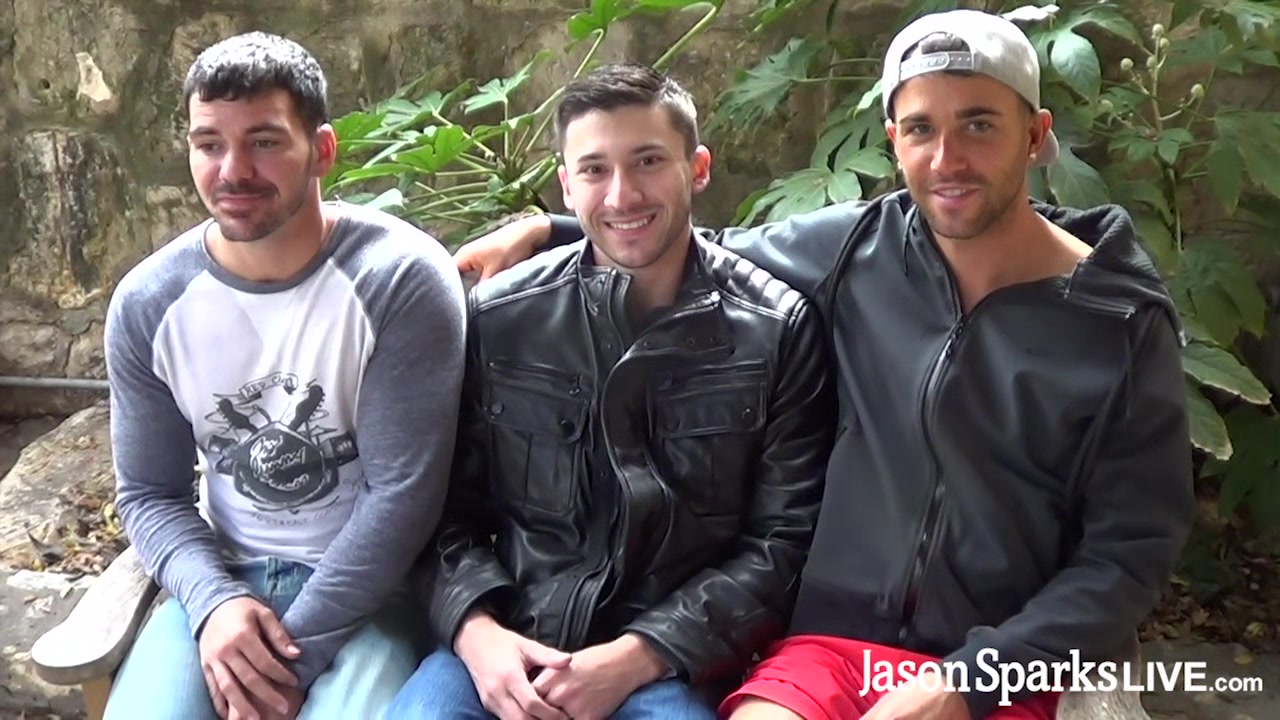 Gay hunks Alex Mason and Brogan Reed breed bareback after DP bareback 3way