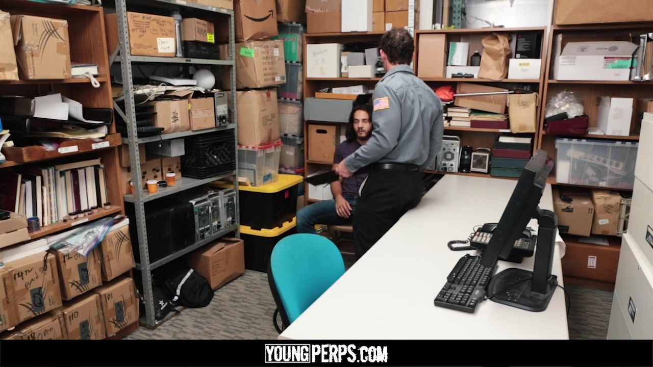 YoungPerps - Handsome guard fucks lucky long-haired dude