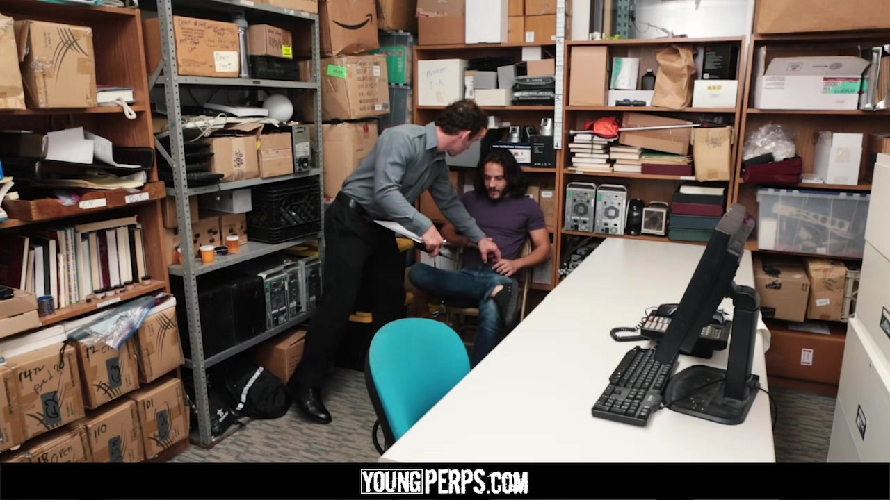YoungPerps - Handsome guard fucks lucky long-haired dude