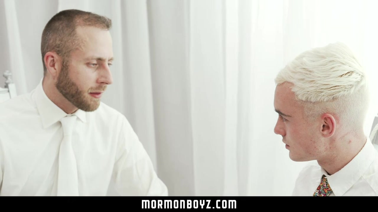 MormonBoyz - Horny twink missionary jerked off by priest Step daddy