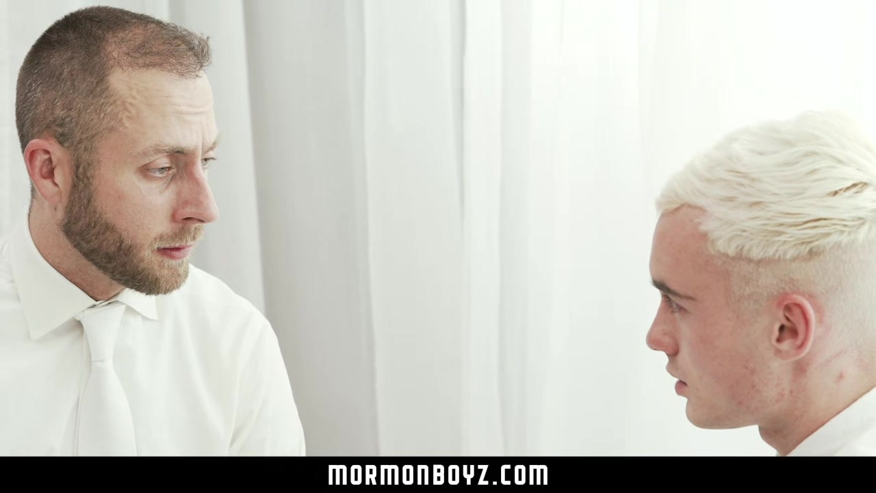 MormonBoyz - Horny twink missionary jerked off by priest Step daddy