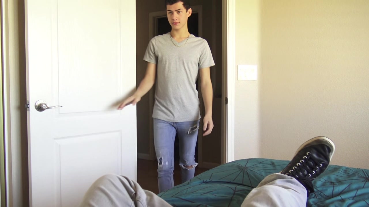 Latin twink Nicholas Romero rides 8teenBoy Caleb Gray bareback