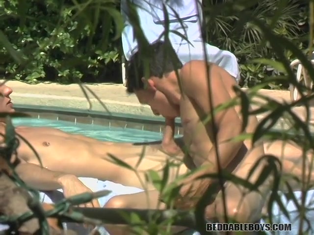 Live Pool Side Sex Show - Jason Raze And Billy Windsor - BestBareback