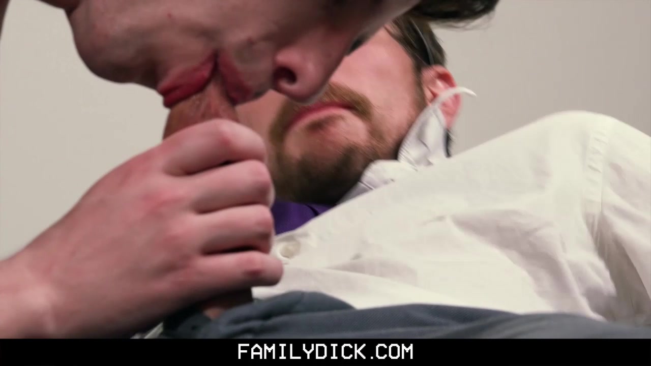FamilyDick - Bearded Step daddy Barebacks Cute Guy