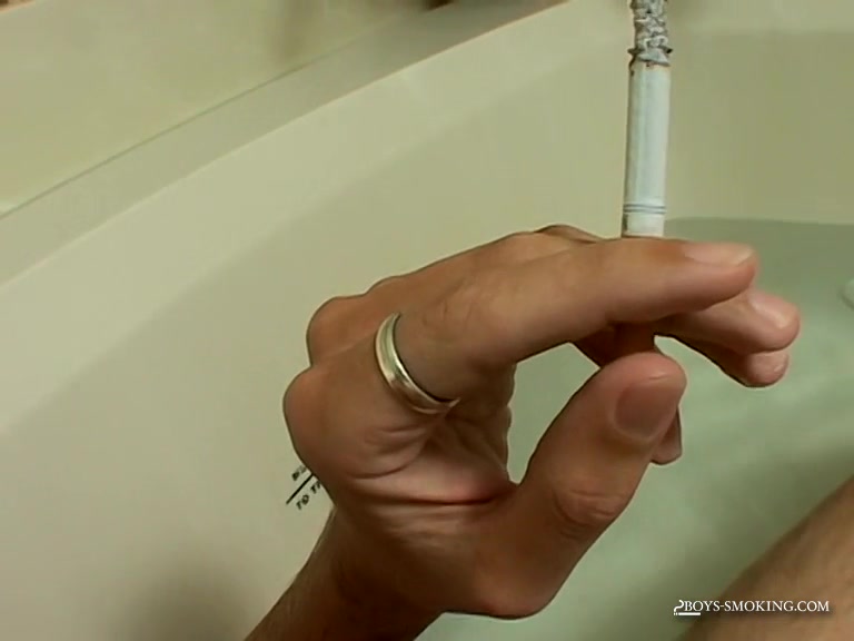 Christian Taylor Smoking in the Tub - Christian Taylor - Boys-Smoking
