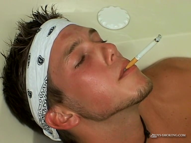Christian Taylor Smoking in the Tub - Christian Taylor - Boys-Smoking