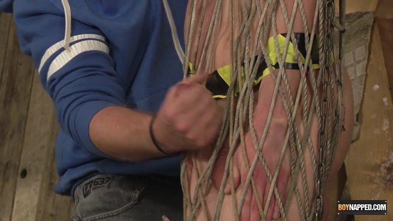 Sweet Twink Drained Of Cum In A Rope Cage - Jonny Pistol Sebastian Kane - Boynapped