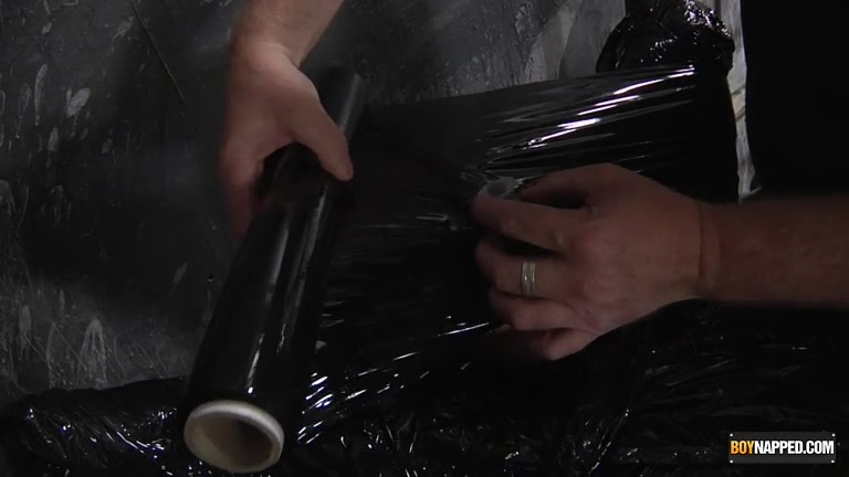 Twink Boy Cocooned In Plastic! - Chris Jansen Sebastian Kane - Boynapped