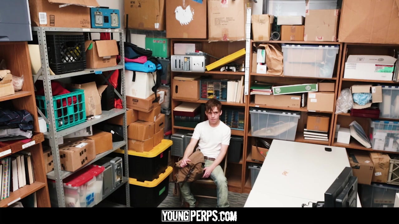 YoungPerps - Tiny shoplifter gets fucked by two mall cop