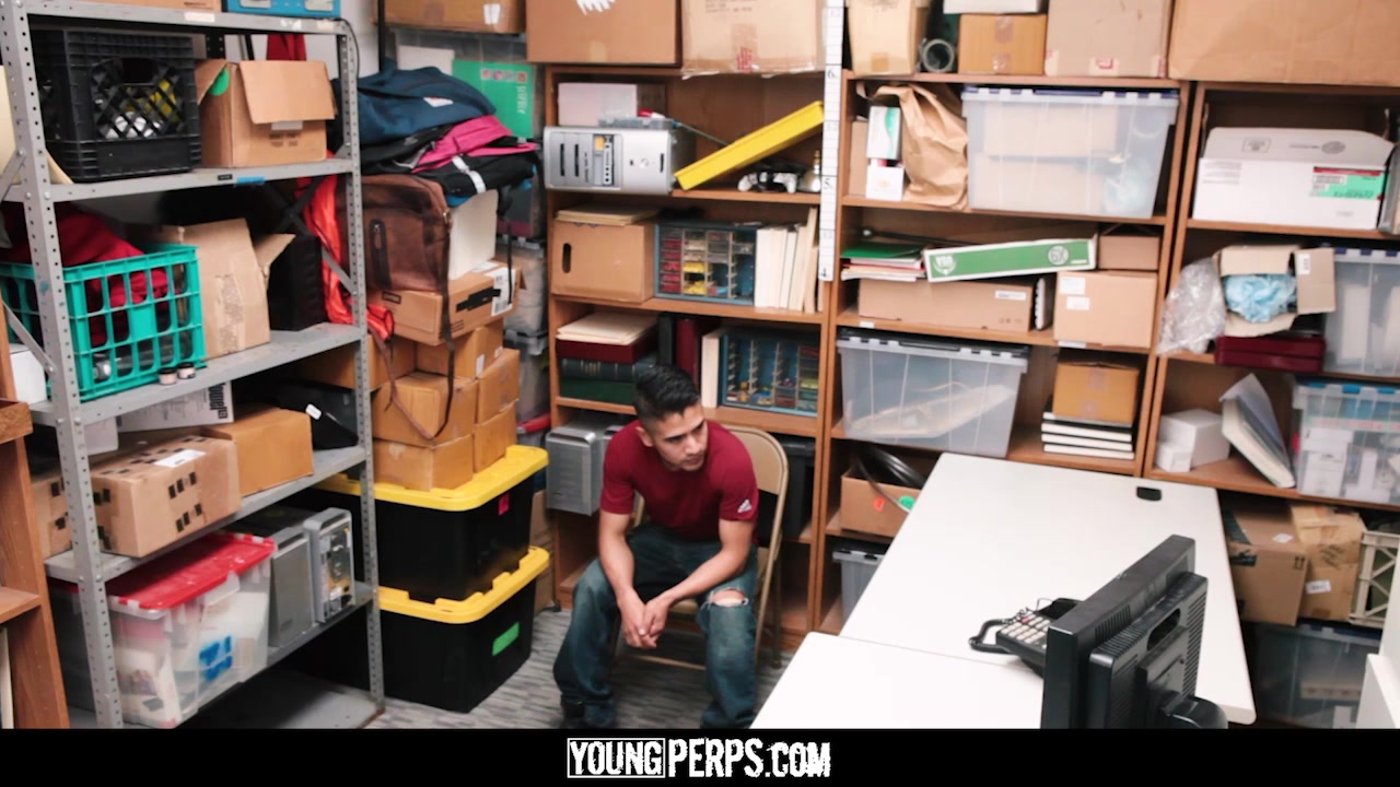 YoungPerps - Latin man stripped and fucked by a mall cop