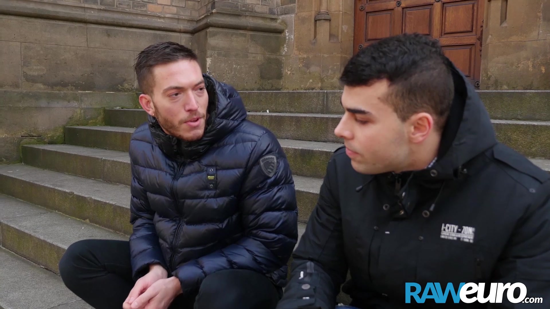 RAWEURO Bareback Redemption with Two Uncut Big Cocked Jocks