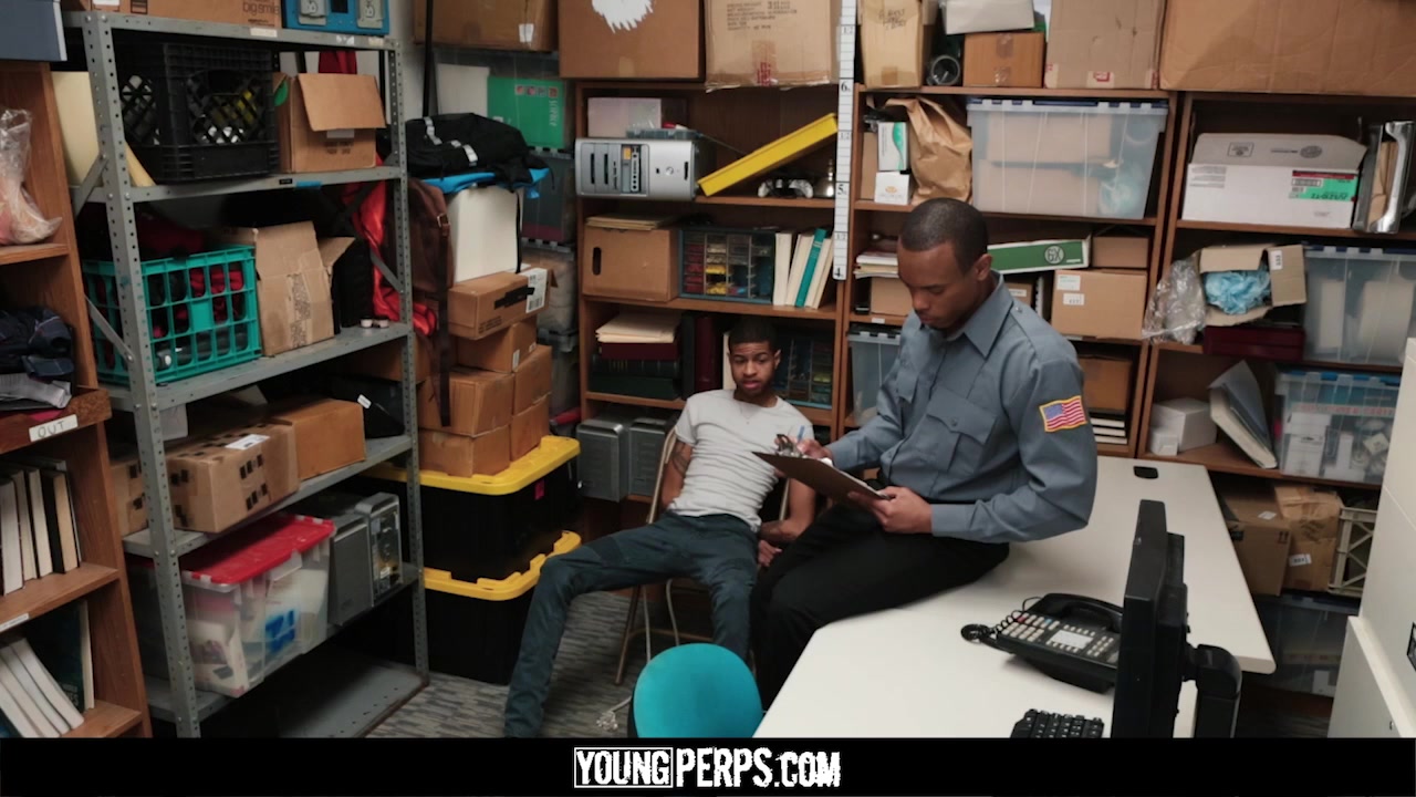 YoungPerps - Repeat shoplifter gets tied up and fucked by an angry mallcop
