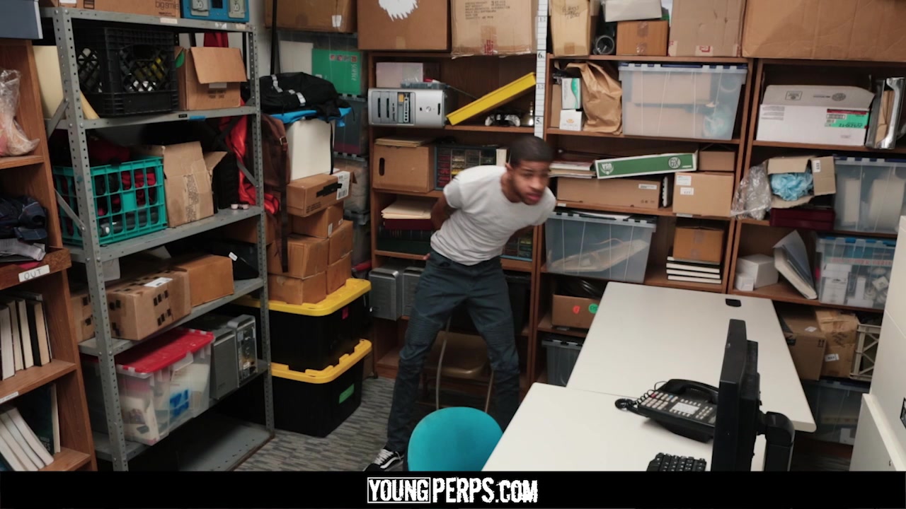 YoungPerps - Repeat shoplifter gets tied up and fucked by an angry mallcop