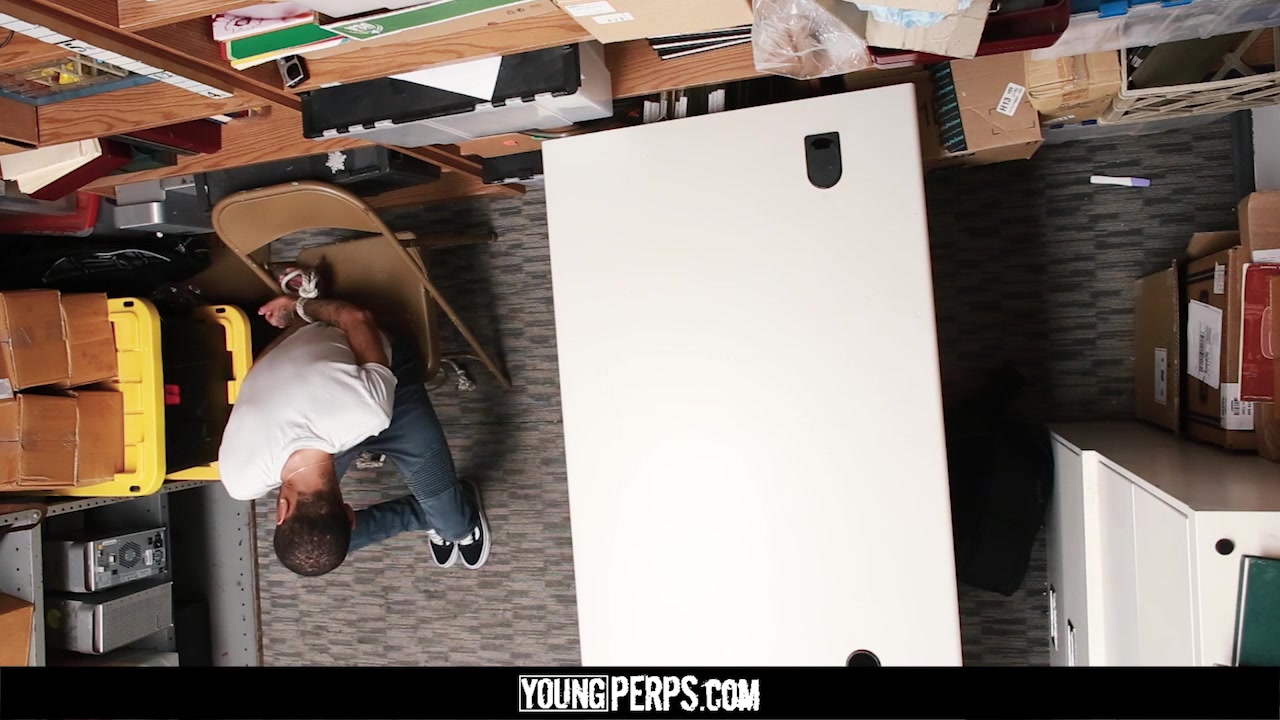 YoungPerps - Repeat shoplifter gets tied up and fucked by an angry mallcop
