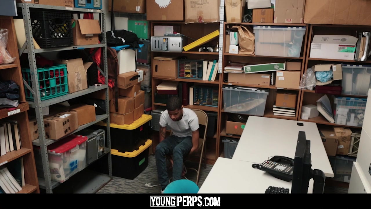 YoungPerps - Repeat shoplifter gets tied up and fucked by an angry mallcop