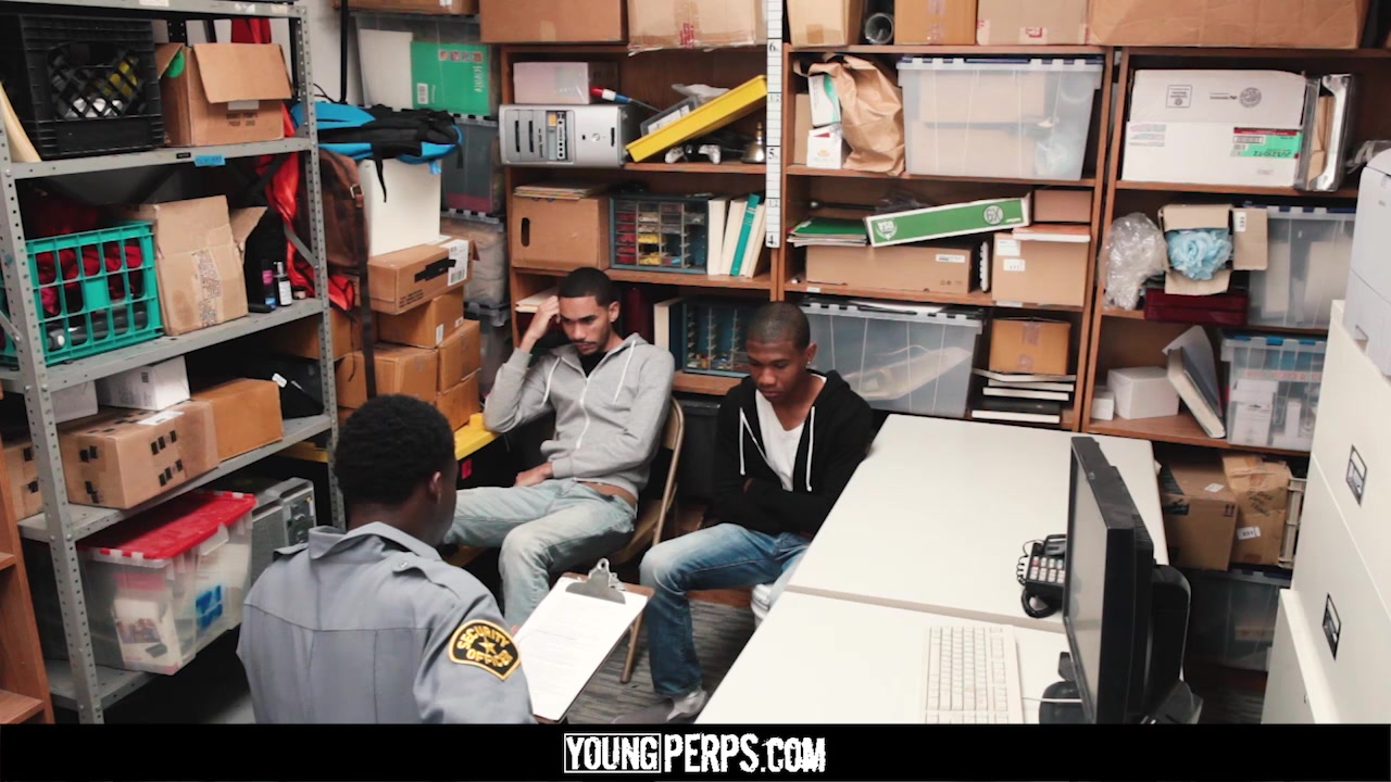 YoungPerps - Black hung mall cop barebacks two young shoplifting perps