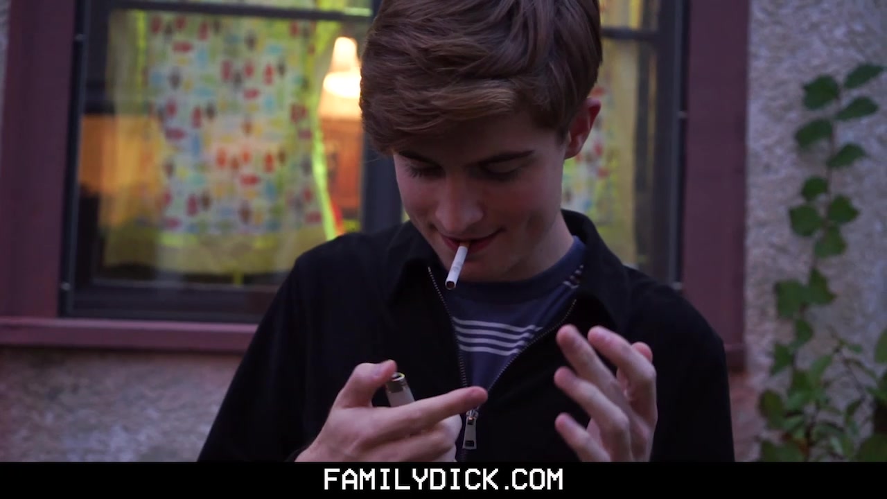 FamilyDick - Sexy muscle Step daddy punish fucks Step son for smoking