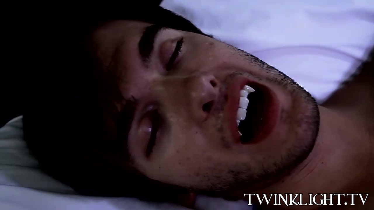 Skinny twink with sexy ass and big cock banged in the dark