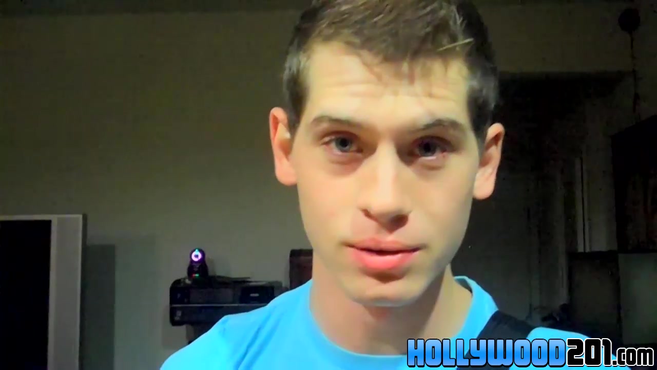 Cute twink guy gets to talk to the camera before the scene
