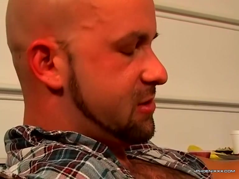 Shaved head gay hunks rough and raw anal fucking