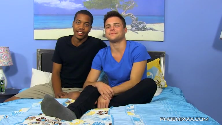 Cute jock loves big black cock hot interracial gay sex