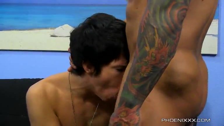 Tattoed hunk Alexander pounds the hot ass of Kyler Moss