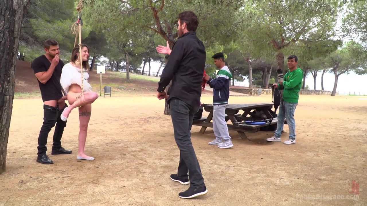 Bound teen 18+ Alexa Nasha Is Fucked Before A Chanting Crowd - 1 - PublicDisgrace