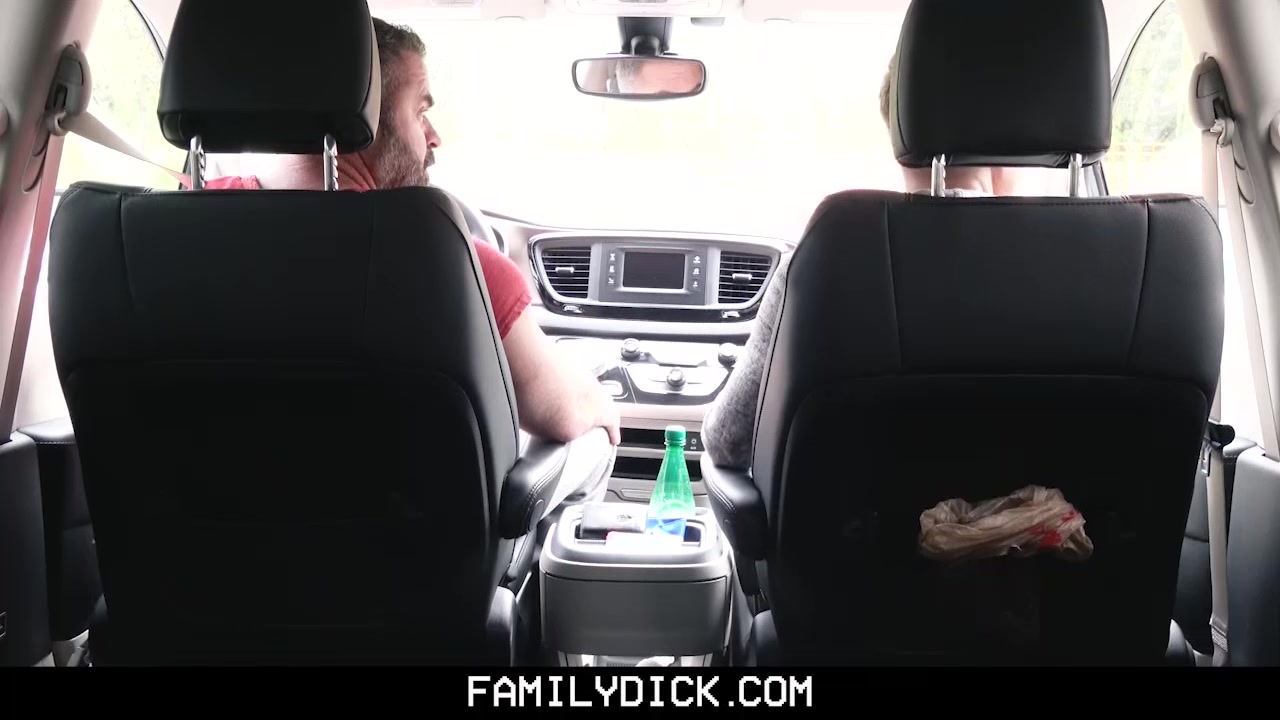 FamilyDick - Muscle bear Step dad fucks boy in car for smoking