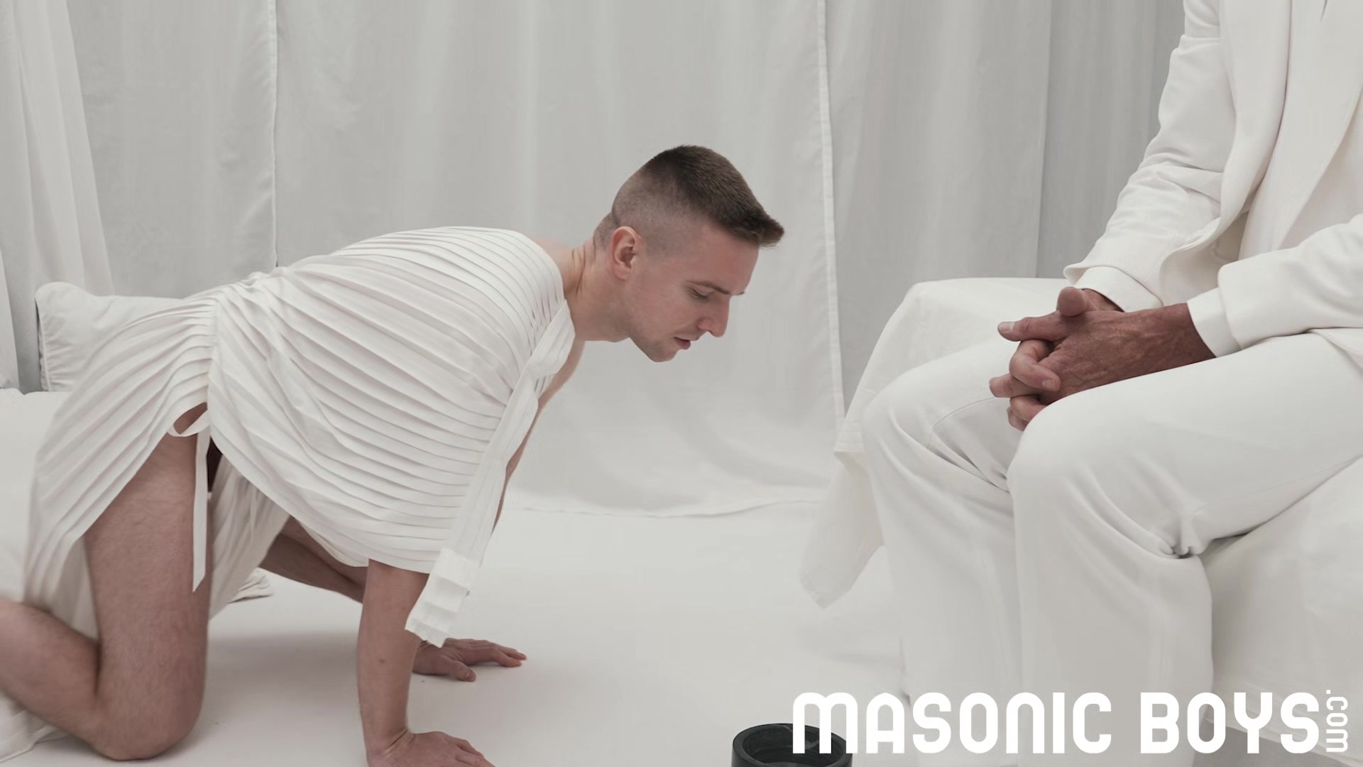 MasonicBoys - Kristofer Weston helps Matthew Figata fuck Serg Shepard