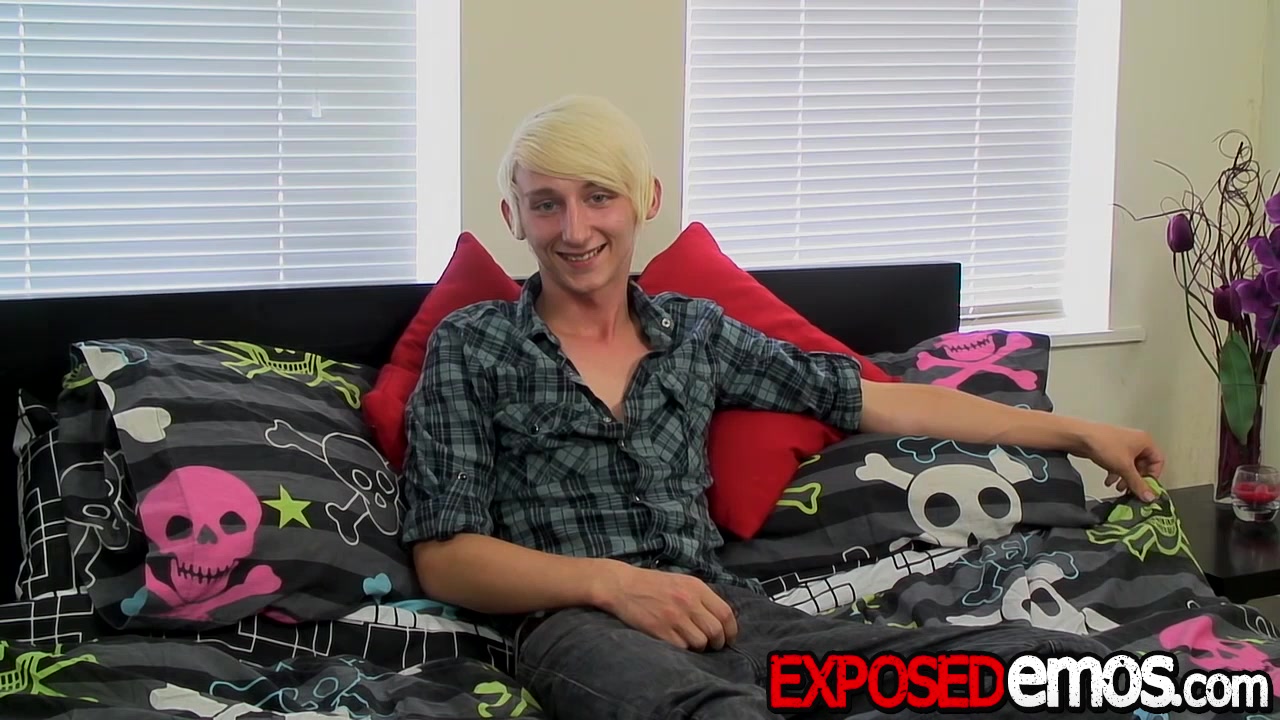 Max Brown in Emo Twink Max Brown Wanks His Cock Off For Us On Camera - ExposedEmos