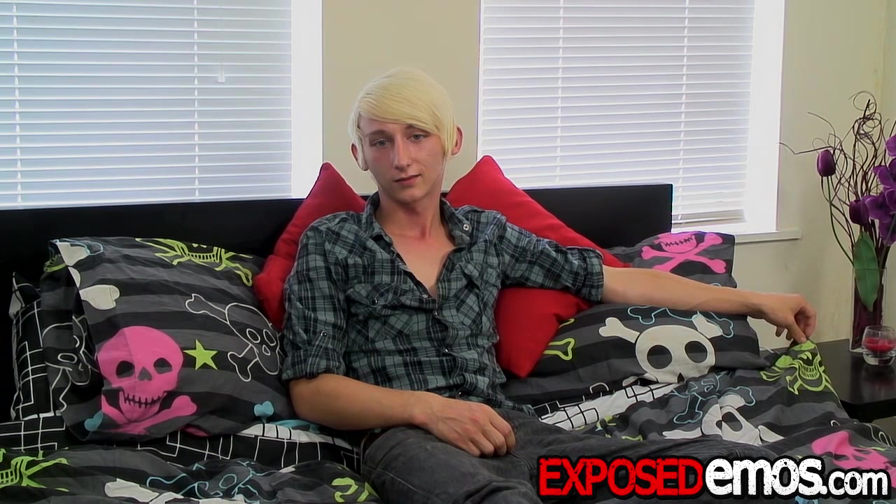 Max Brown in Emo Twink Max Brown Wanks His Cock Off For Us On Camera - ExposedEmos