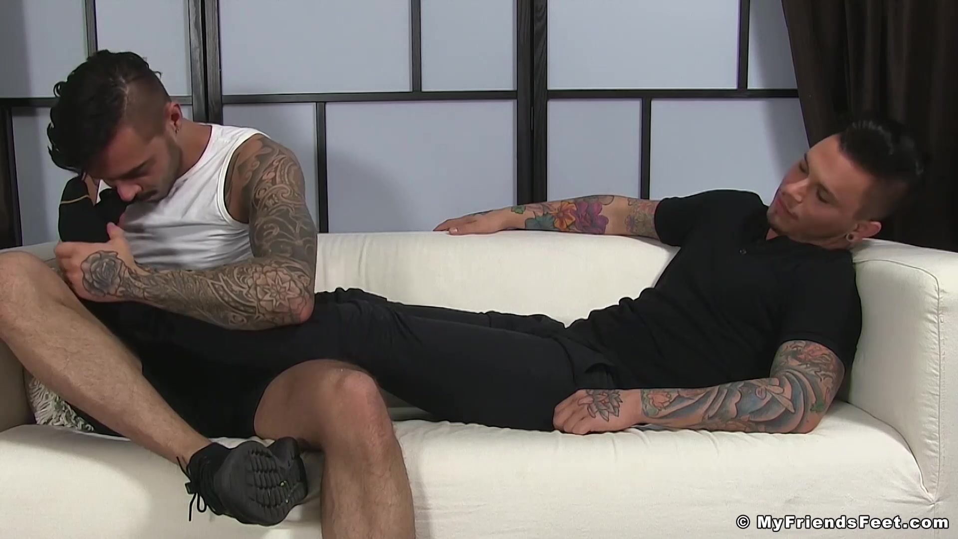 Seth Cris in Hot tattoeod guys get to masturbate and smell dirty socks - MyFriendsFeet