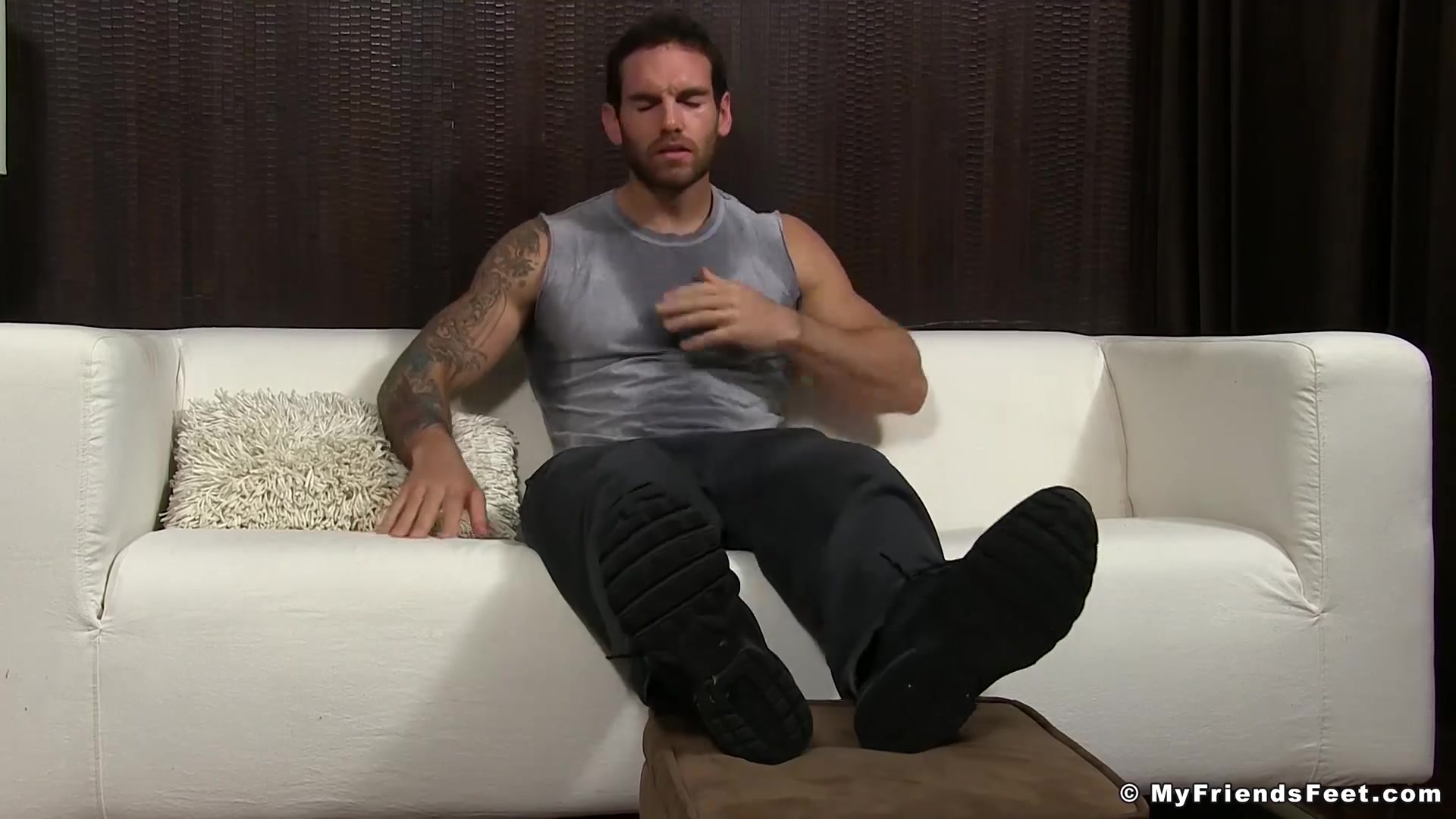 Chase Lachance in Muscle dude Chase Lachance gets feet licked and worshiped - MyFriendsFeet