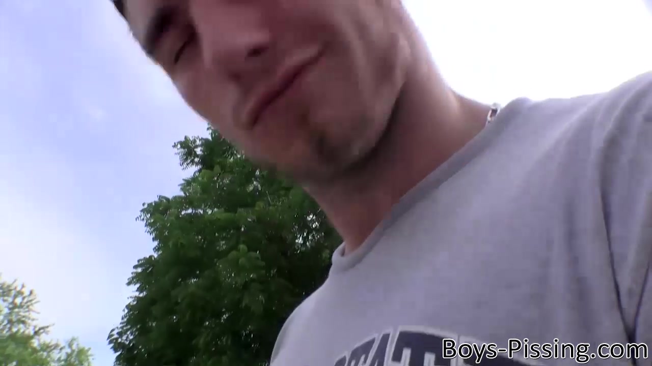 Elijah Knight in Muscled jock Elijah Knight is pissing and stripping outdoors - BoysPissing
