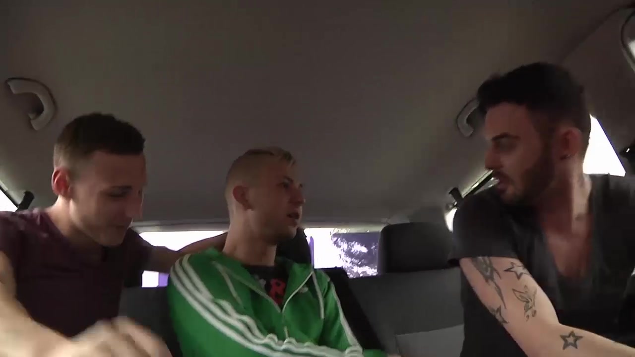 Adam Watson Deacon Hunter Reece Bentley in Skinny twink bitch Adam Watson has anal threesome in the car - BoysOnTheProwl