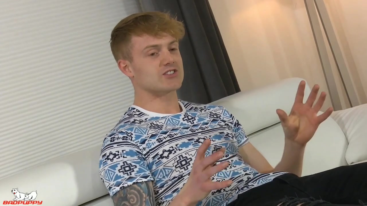 Ginger hunk pops one hell of a thick and long cock