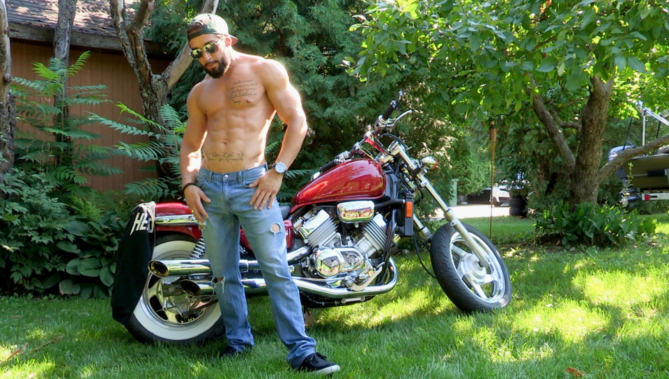 Zack in Motor Bike Cum, Scene #01 - MaskUrbate