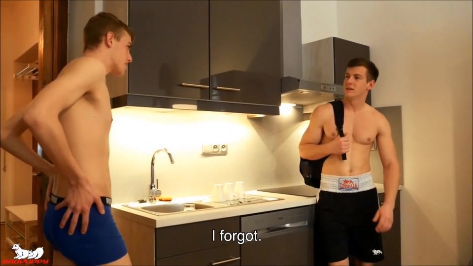 Victors rock hard cock finds its way into Justins ass