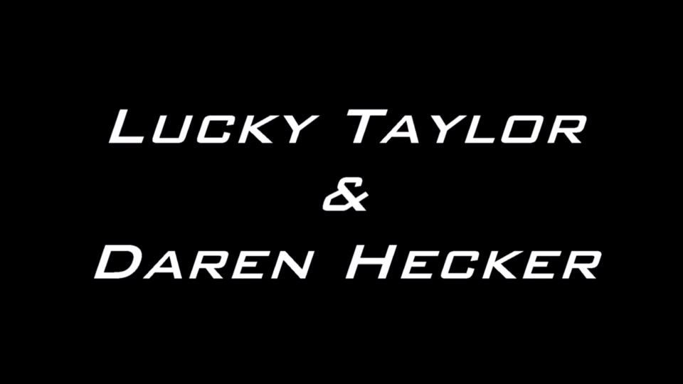 Daren Hecker has Lucky Taylor lip locked