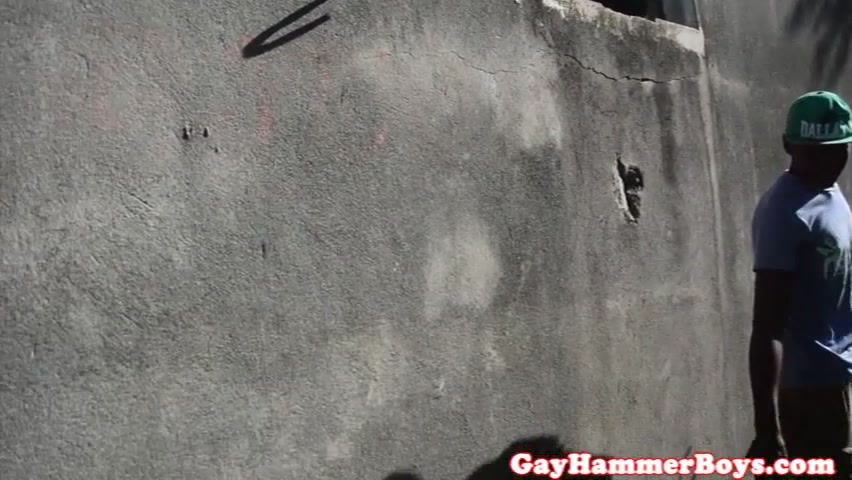 Black solo amateur masturbating in forest