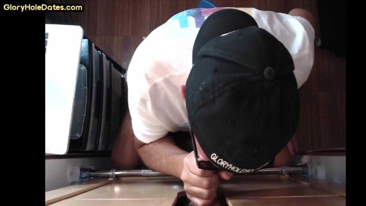 Real gloryhole gaydaddy gets hungry for cock in private BJ
