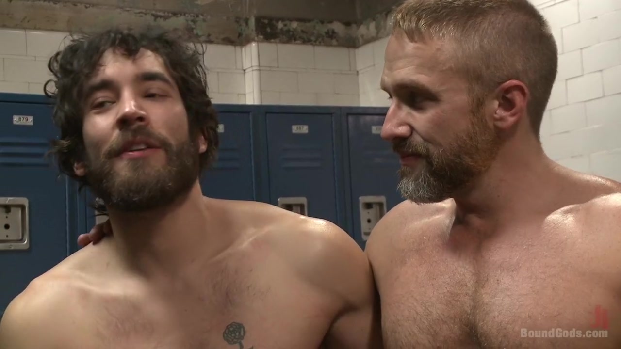 I'll show you fucking leather! - Two punks taken down in the gym