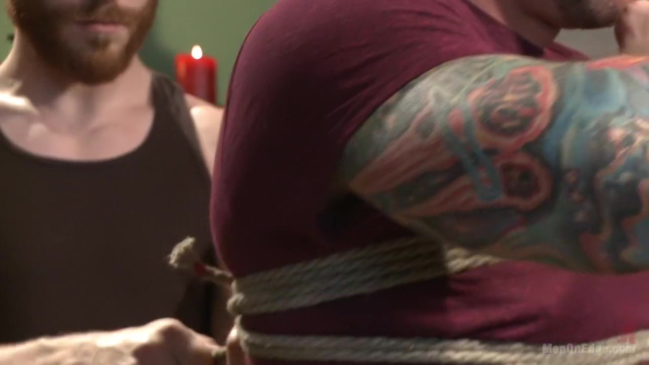 Hot KinkMen fan gets the full treatment as he's bound & aching to cum
