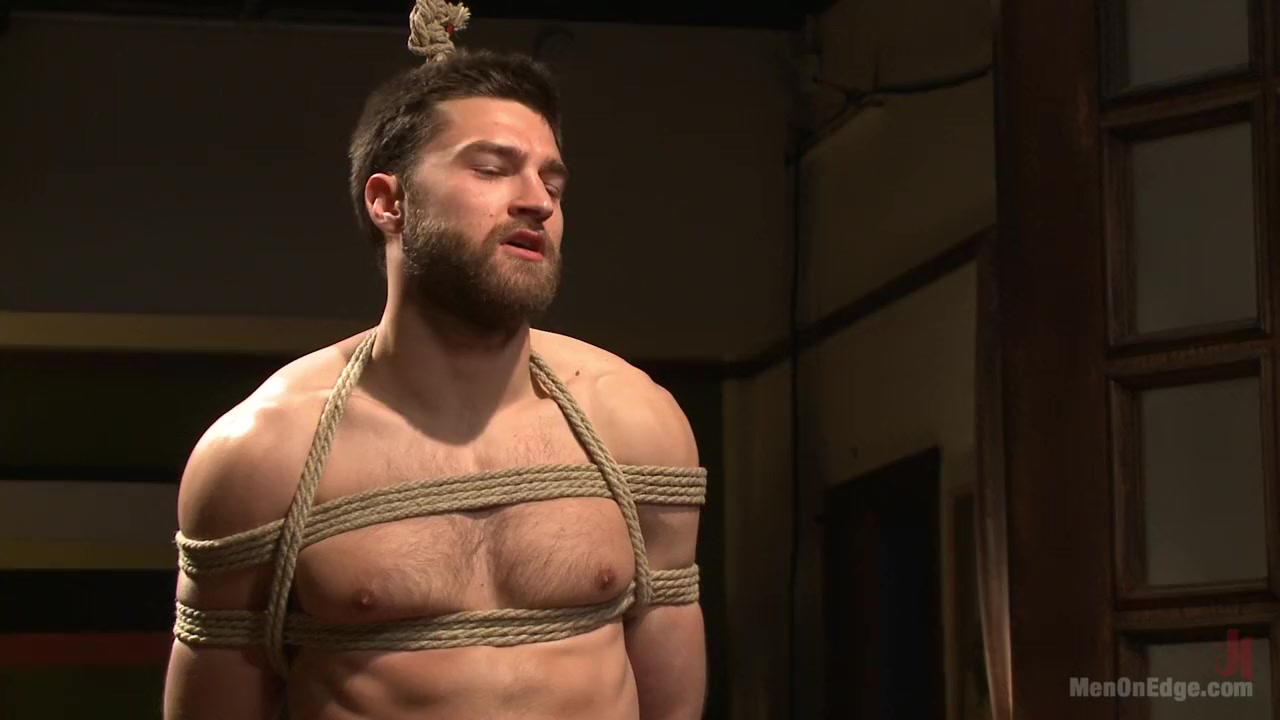 Bound Abel Archer Cums w/o Even touching his cock!
